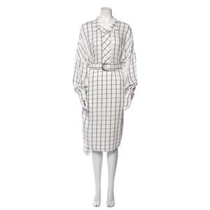 Munthe Editor Plaid Belted Shirt Dress NWT 38